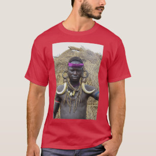 Camiseta África Etiópia Debub Omo Zone Mursi tribesman 3