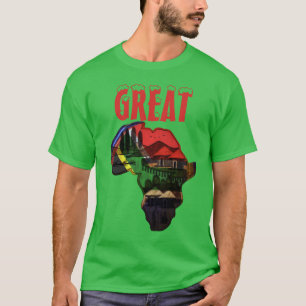 Camiseta África excelente Mapear cores tradicionais design