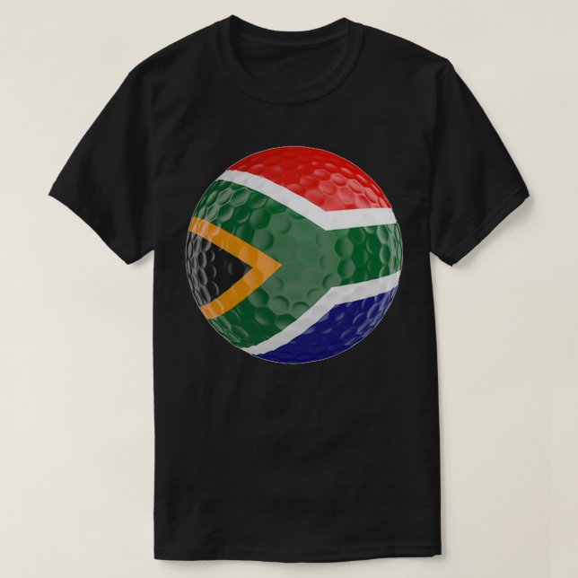 Camiseta África Flag Golf Ball (Frente do Design)