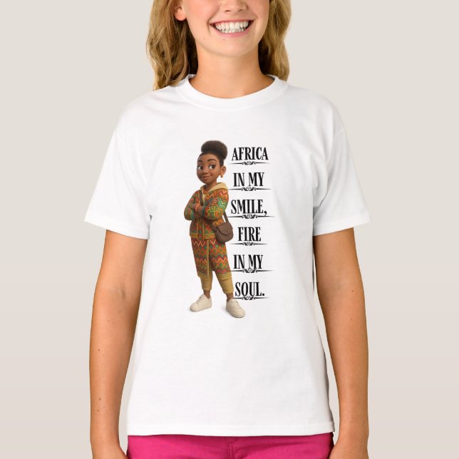 Camiseta Africa In My Smile Fire In My Soul (Frente)