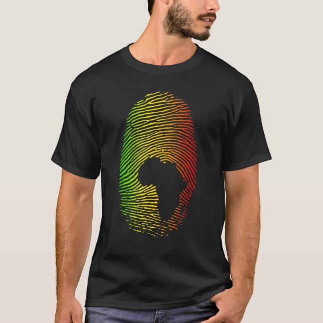 Camiseta Africa Is In My DNA Fingerprint African Roots Afri (Frente)