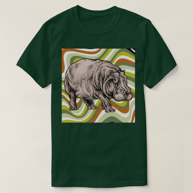 Camiseta Africa Lover Gift Zoo Hippo (Frente do Design)