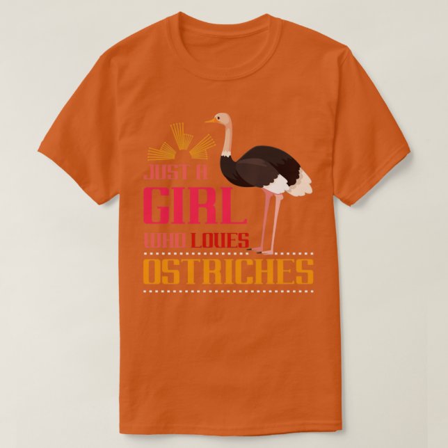 Camiseta Africa Lover Girl Gift Safari Ostrich (Frente do Design)