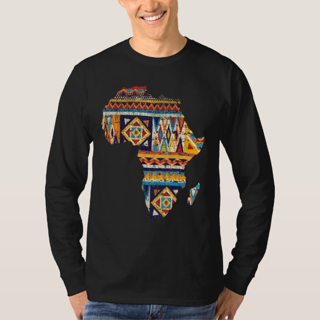 Camiseta Africa Map Kente Cloth Kwanzaa Men Women African G (Frente)