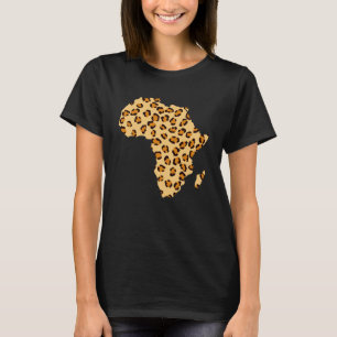 Camiseta África Mapa Cheetah Safari Africano
