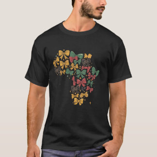 Camiseta África Mapa do Arco Coquette Black Women Orgulho J