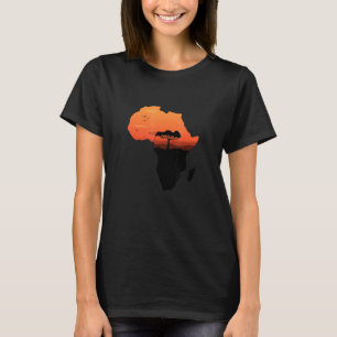 Camiseta África Mapa Retro Vintage Kente Africano