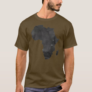 Camiseta África Mapear Mapa Impressão Africano Mapa África 