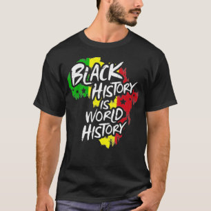 Camiseta África Mapeia Bandeiras Cores da História Negra 