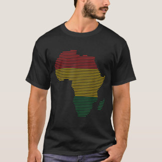 Camiseta África Mapeia História Negra Mês BLM Melanin Pride