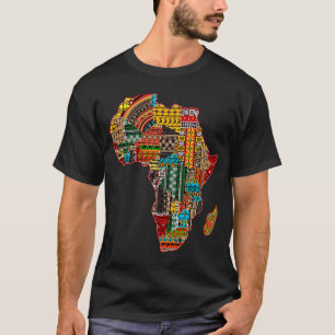 Camiseta África Mapeia Nomes De Países Africanos Afro-Melan