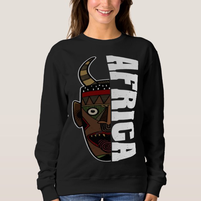 Camiseta Africa Mask African Afro History Reggae Melanin (Frente)