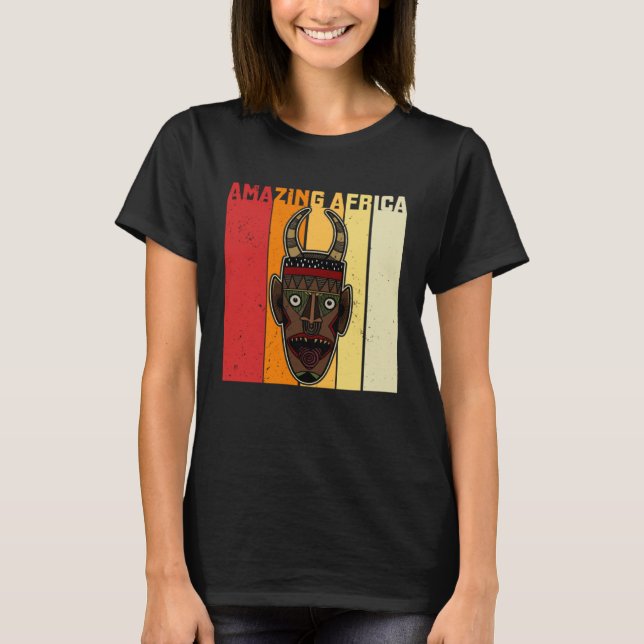 Camiseta Africa Mask African Afro History Reggae Melanin  1 (Frente)
