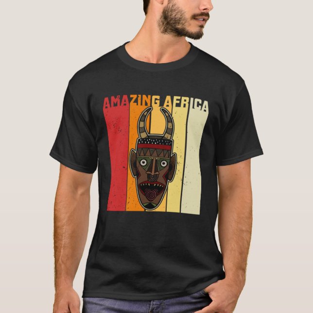 Camiseta Africa Mask African Afro History Reggae Melanin  1 (Frente)