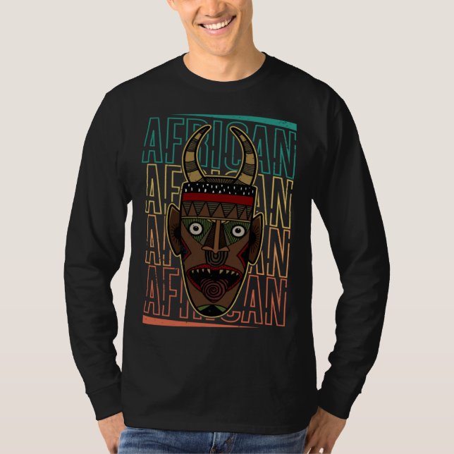 Camiseta Africa Mask African Afro History Reggae Melanin  1 (Frente)