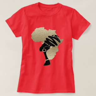 Camiseta África no Dourado