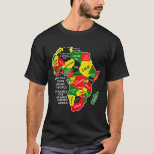 Camiseta África Nunca Precisou Do Mundo Afro Melanin Bla