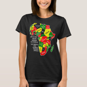 Camiseta África Nunca Precisou Do Mundo Afro Melanin Bla