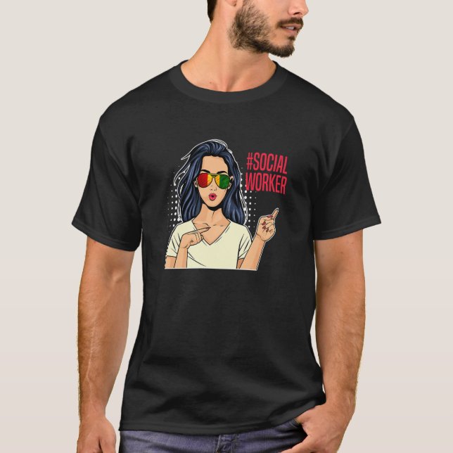 Camiseta África Ocidental sou assistente social 2 (Frente)