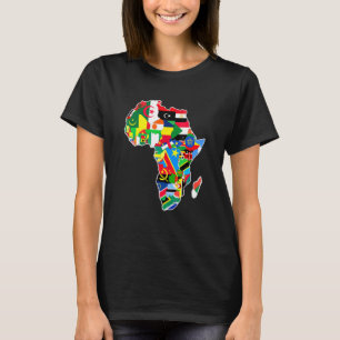 Camiseta África Orgulha Continente Africano com Sinalizador