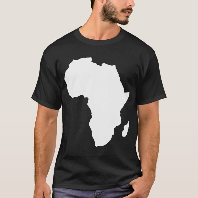 Camiseta África Orgulhosa Amor Continente Africano (Frente)