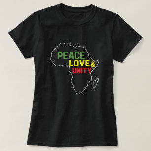 CAMISETA ÁFRICA - PAZ, AMOR E UNIDADE