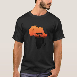 Camiseta África Retro Vintage Map Kente African