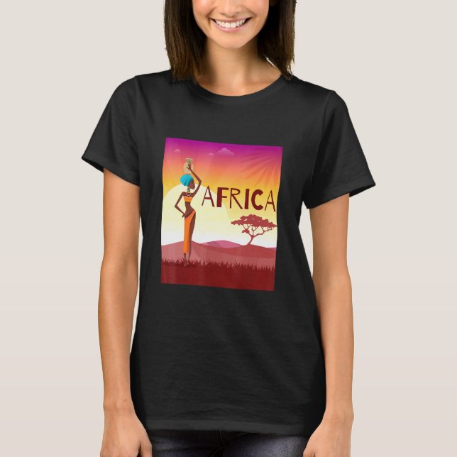 Camiseta África Safari Animais Selvagens Cute Novelty 5 (Frente)