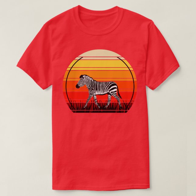 Camiseta África Safari Sunset Zebra (Frente do Design)