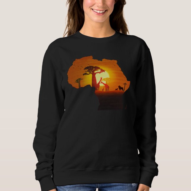 Camiseta Africa Savannah Continent Lion African King Cradle (Frente)