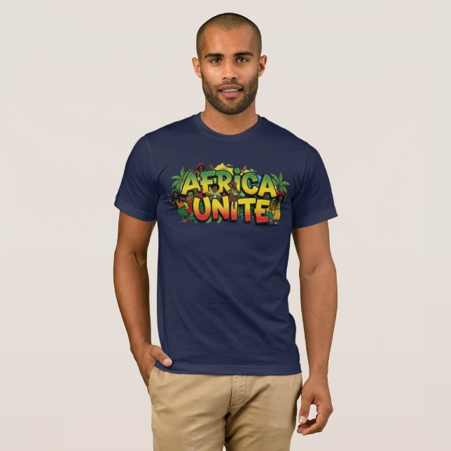 Camiseta Africa Unite Reggae (Frente Completa)