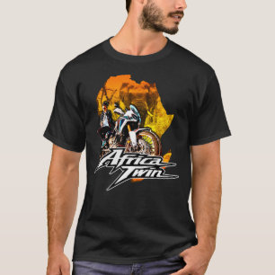 Camiseta África Viajando Duas Vezes Na Moto Natureza Mulher