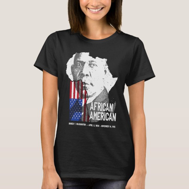 Camiseta African American Booker T Washington Black History (Frente)