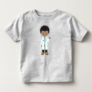Camiseta African American Boy, Doctor, Lab Casaco, Medicina