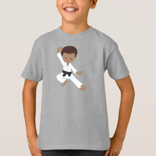 Camiseta African American Boy, Karate Boy, Kata, Black Belt