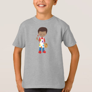 Camiseta African American Boy, Painter, Paint Artist, Brusc