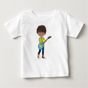 Camiseta African American Boy, Rock Boy, Guitar Player