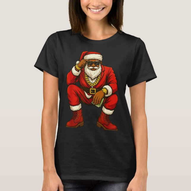 Camiseta African American Christmas Funny African American  (Frente)