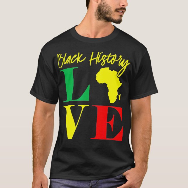 Camiseta African American Clothing Gift Men Women Black His (Frente)