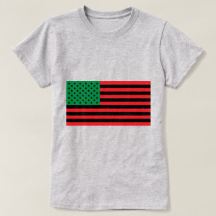 Camiseta African American Flag (com opção de adição de text