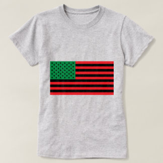 Camiseta African American Flag (com opção de adição de text