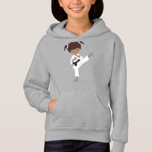 Camiseta African American Girl, Karate Girl, Black Belt