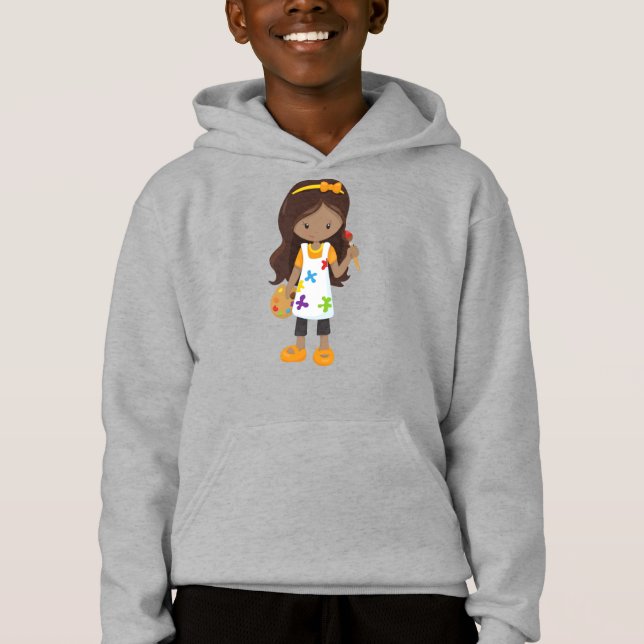 Camiseta African American Girl, Painter, Painting, Brussel (Frente)