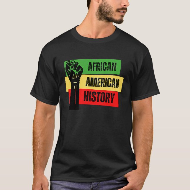 Camiseta African American History Black Men Women Kids Boys (Frente)