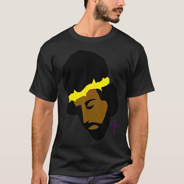 Camiseta AFRICAN AMERICAN JESUS   Black Jesus Art  (Frente)