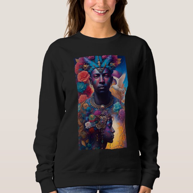 Camiseta African American Man and Woman Mystical Fantasy AI (Frente)