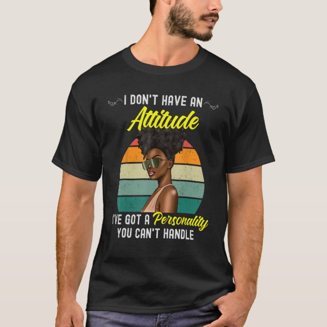 Camiseta African American Melanin Queen Black Afro Girl Mag (Frente)