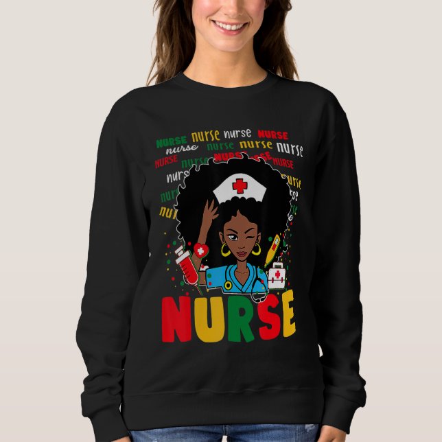 Camiseta African American Nurse Black History Month Pride B (Frente)