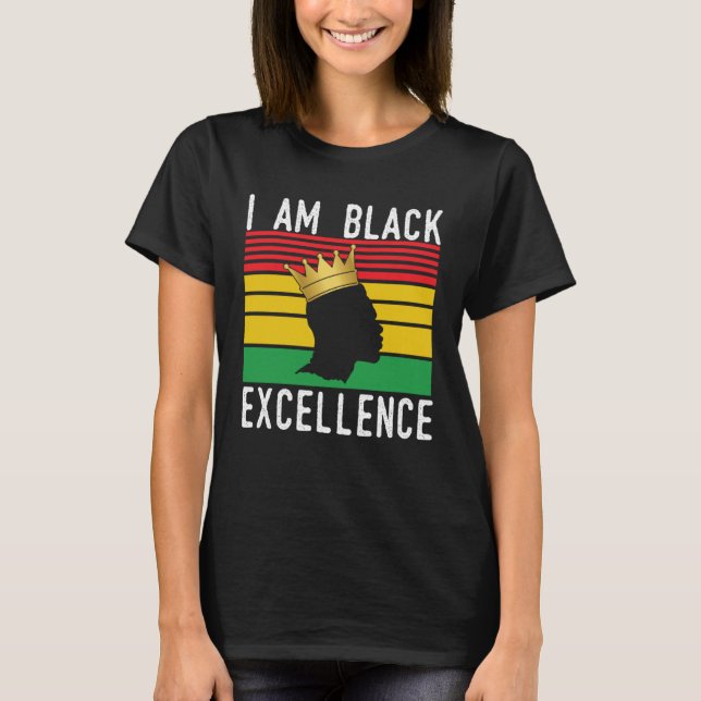 Camiseta African American Pride Celebration I Am Black Exce (Frente)