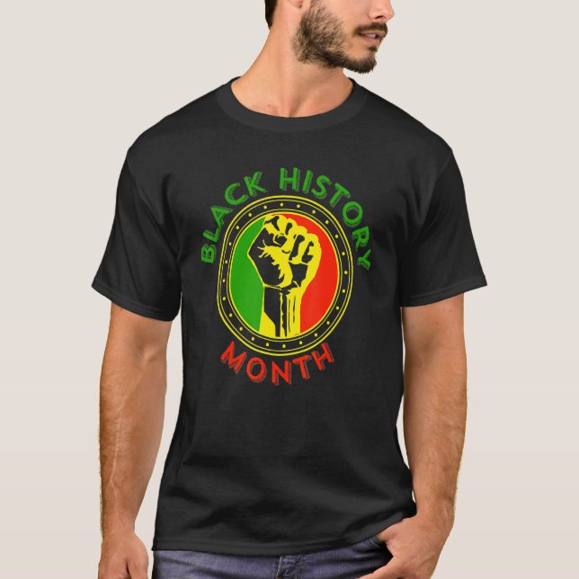 Camiseta African American Pride Power Fist For Black Histor (Frente)